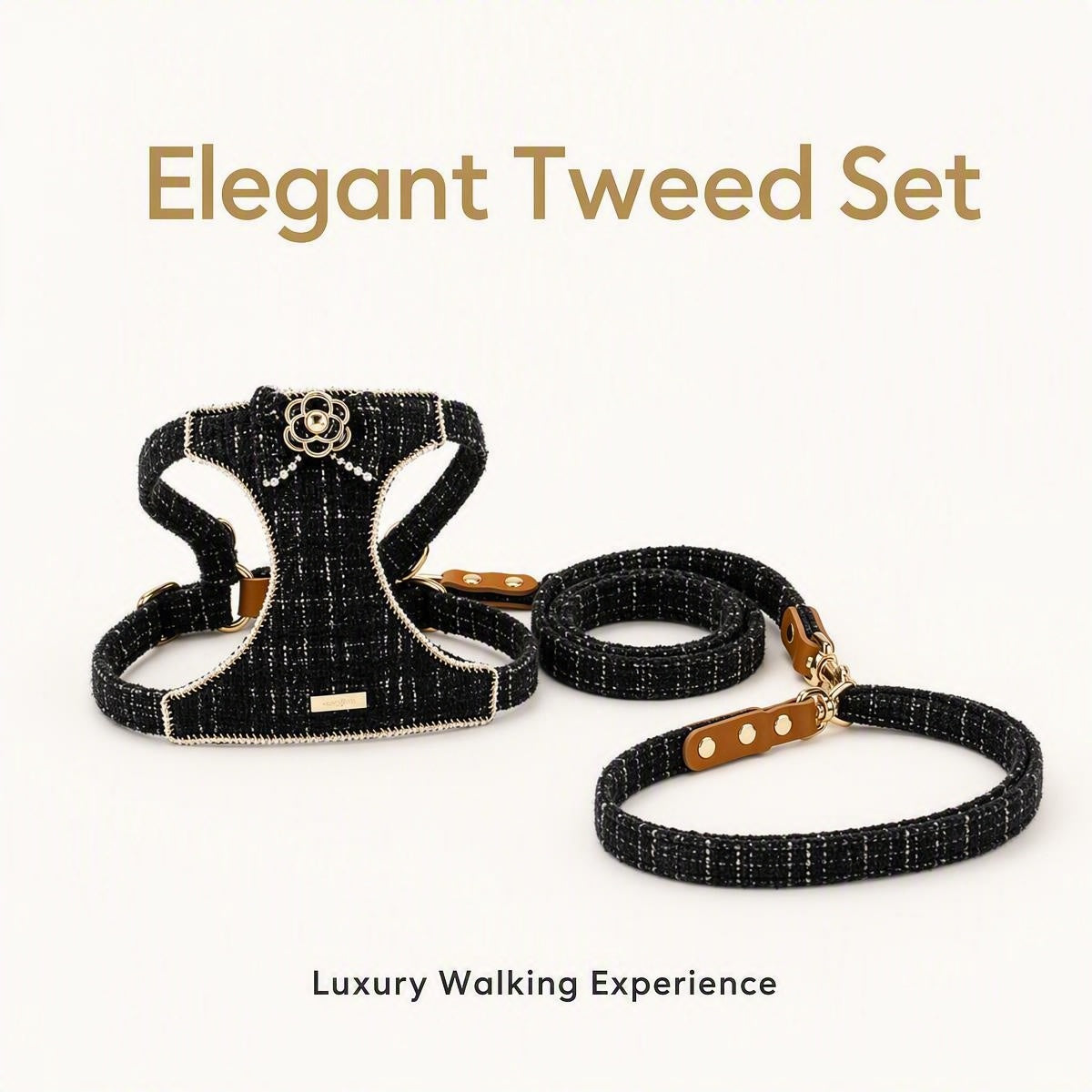 HoneyBunny Black Tweed Harness