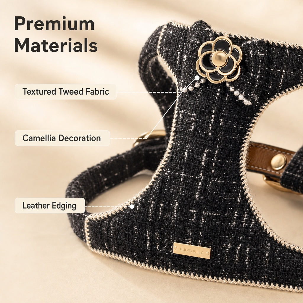 HoneyBunny Black Tweed Harness