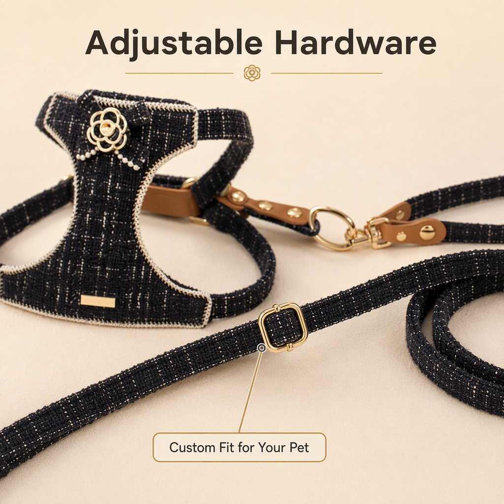 HoneyBunny Black Tweed Harness