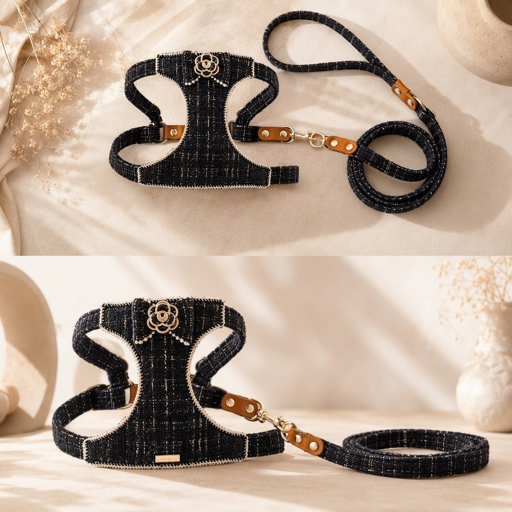HoneyBunny Black Tweed Harness