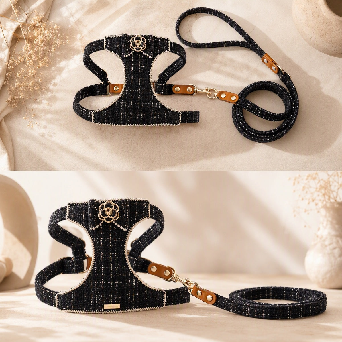 HoneyBunny Black Tweed Harness